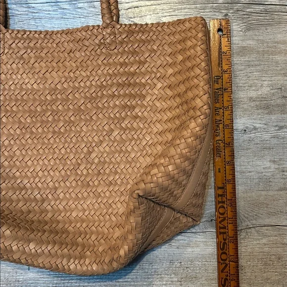 Madewell Woven Leather tote large brown transport bag NEW! - Picture 9 of 11